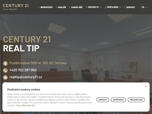 realitní kancelář century 21 real tip ostrava-moravská ostrava patří pod hlavičku největší mezinárodní sítě realitních kanceláří century 21. realitní kancelář...