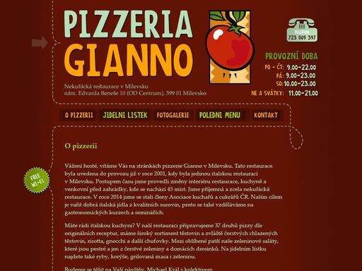 pizzeria giano - první nekuřácká pizzerie v milevsku na nám. edvarda beneše (od centrum), 399 01 milevsko