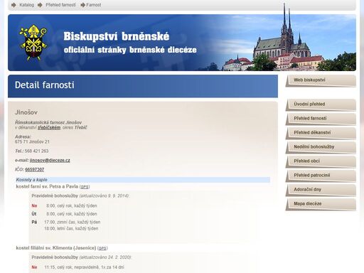 oficiální stránky biskupství brněnského