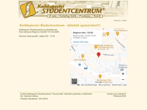 www.studentcentrum.cz