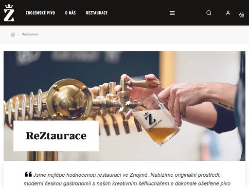 reztaurace, znojemské pivo