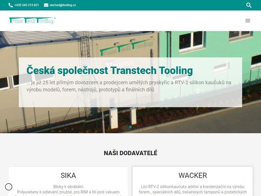 transtech tooling je exkluzivní zástupce německých firem sika chemie gmbh a franz kolb nachf., dodávající speciální hmoty na výrobu nástrojů.