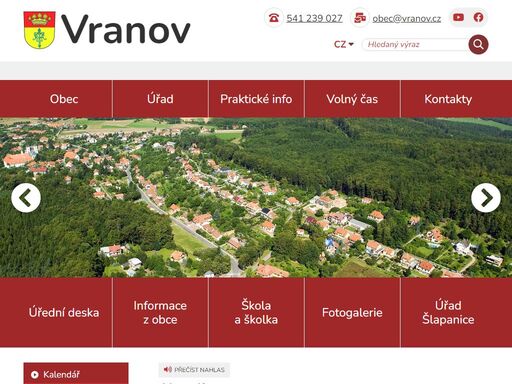 oficiální stránky obce vranov