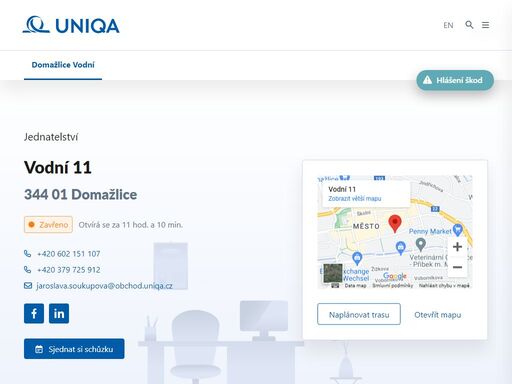 uniqa.cz/detaily-pobocek/domazlice-vodni