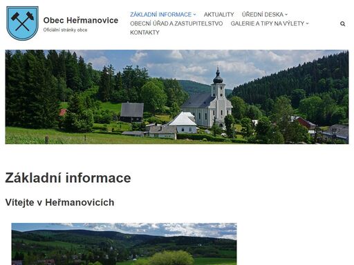 oficiální stránky obce heřmanovice
