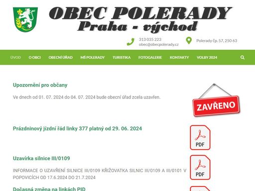 www.obecpolerady.cz