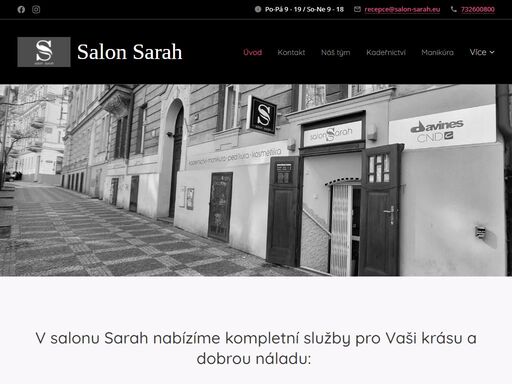 v salonu sarah nabízíme kompletní služby pro vaši krásu a dobrou náladu: