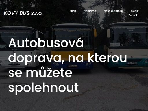 autobusová doprava, na kterou se můžete spolehnout.