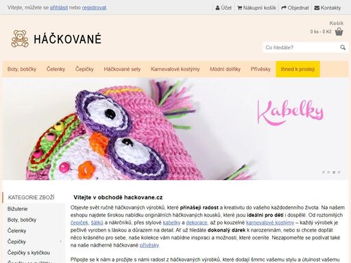 e-shop s ručně háčkovanými výrobky. nabízíme originální a kvalitní háčkované hračky, deky, dekorace a mnoho dalšího. ruční práce s láskou vytvořená pro vás.