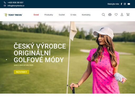 kvalitní golfová značka tony trevis, kvalitní golfové oblečení evropské výroby, česká výroba, czech trade mark