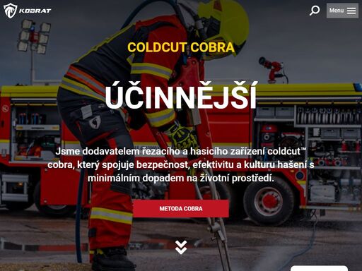 dodavatel řezacího a hasicího zařízení coldcut™ cobra, který spojuje bezpečnost, efektivitu a kulturu hašení s minimálním dopadem na životní prostředí.