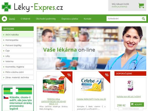léky expres - lékárna online, e-shop nabízí možnost nákupu léků on-line.