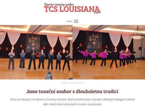 tcs louisiana je taneční soubor s dlouholetou tradicí. tanečně se zaměřuje na country tance a line dance. country i line dance předtančení tanečníků tcs louisiana můžete vidět na domácích i zahraničních pódiích.
