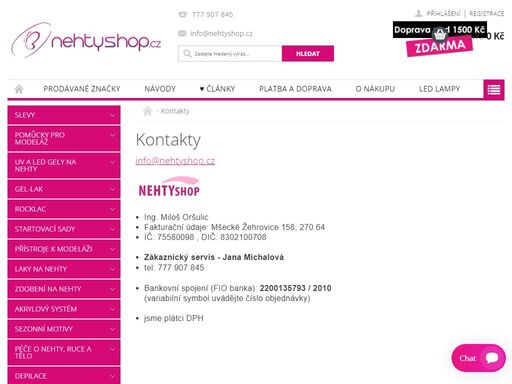 www.nehtyshop.cz/kontakty