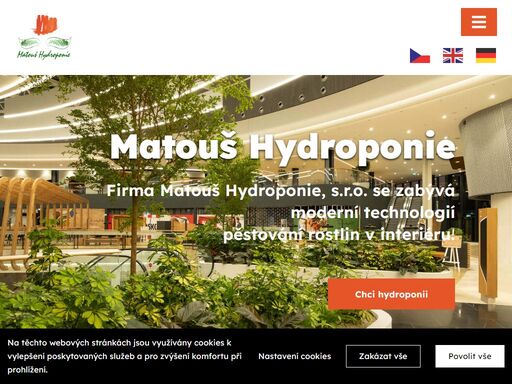 matouš hydroponie - společnost s 30letou praxí v oblasti hydroponie. naše služby -poradenství, návrh, realizaci, údržbu hydroponických systémů