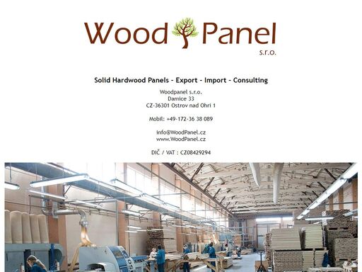 woodpanel.cz - solid hardwood panels - export - import - consulting