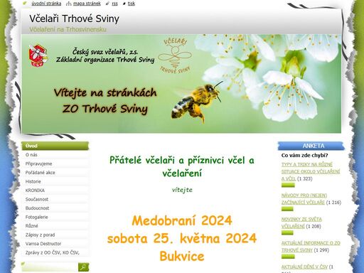 www.vcelaritrhovesviny.cz