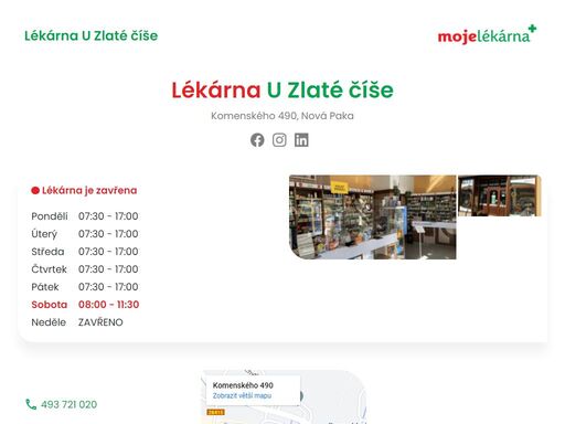 www.lekarnauzlatecisenovapaka.cz
