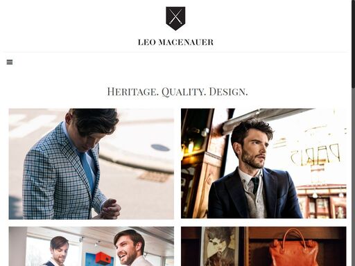heritage. quality. design. leo macenauer - czech menswear tailor.