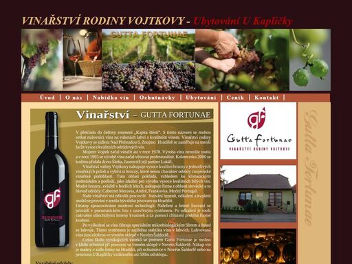 vinařství gutta fortunae nabízí kvalitní mladá i ročníková vína ze znojemské vinařské oblasti hradiště. výroba a prodej vína, ochutnávky.