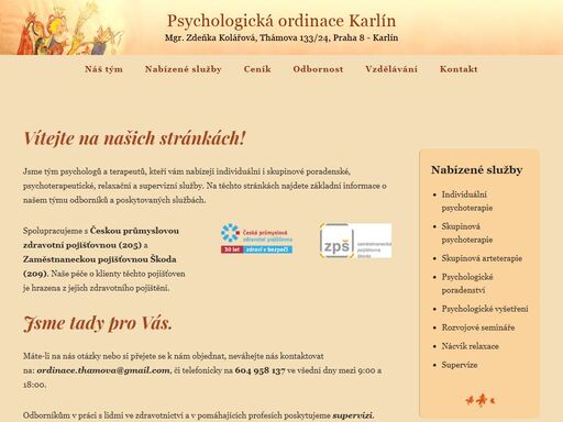 psychologie a psychoterapie - karlín, praha 8. klinický a dětský psycholog. psychologické poradenství a pomoc. individuální a skupinová psychoterapie.