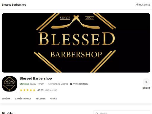 rezervujte online u blessed barbershop na adrese 5. května 26, liberec s 4.89 hvězdičkami.