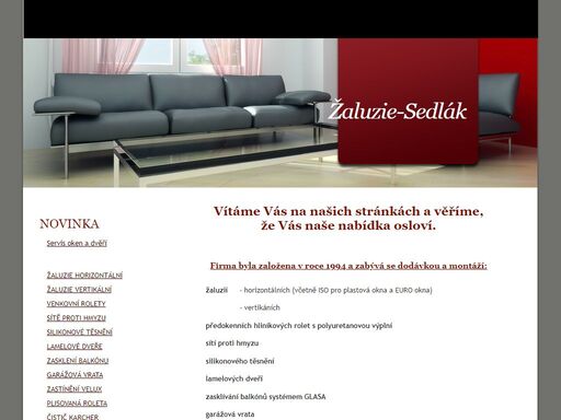 www.zaluzie-sedlak.zhoric.cz
