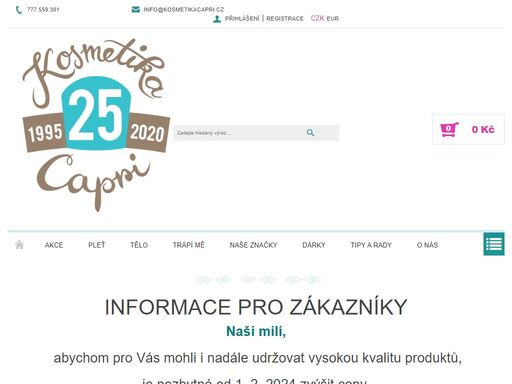 www.kosmetikacapri.cz