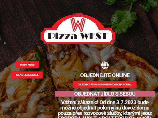 pizza, kuřecí křidélka, burgery, saláty, steaky, pasta, tex-mex praha 4, nusle. rozvoz jídla po praze www.pizzawest.cz denni menu, pizza west