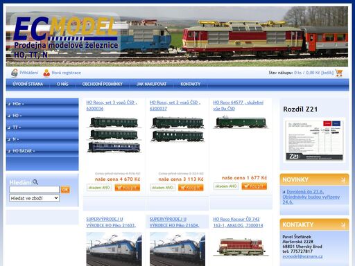 prodejna modelové železnice ecmodel uherský brod pavel štefánek