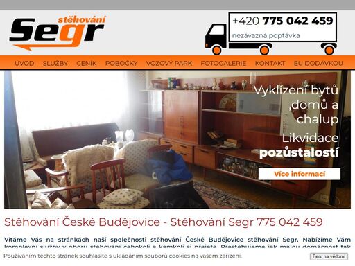 vítáme vás na stránkách naší společnosti stěhování české budějovice stěhování segr. nabízíme vám komplexní služby v oboru ...